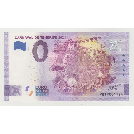 SPAIN - TOURISTIC 0 EURO SOUVENIR NOTE - CARNAVAL DE TENERIFE - 2021