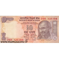 INDE - PICK 95 d - 10 RUPEES - 2007 - LETTRE M