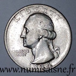 ETATS UNIS - KM 164 - 1/4 DOLLAR 1944 S - San Francisco - GEORGE WASHINGTON