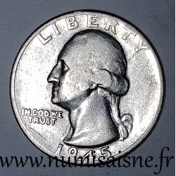 VEREINIGTE STAATEN - KM 164 - 1/4 DOLLAR 1945 D - Denver - GEORGE WASHINGTON