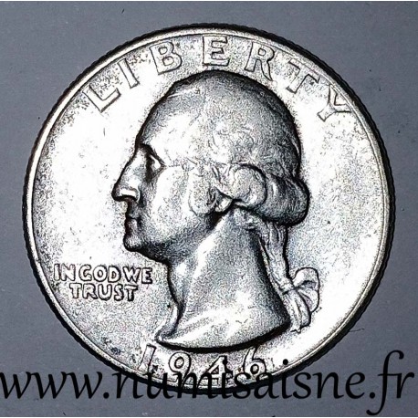 ETATS UNIS - KM 164 - 1/4 DOLLAR 1946 - Philadelphie - GEORGE WASHINGTON