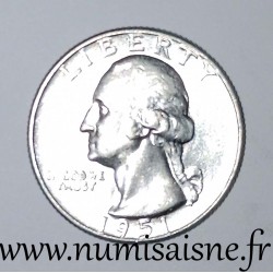 ETATS UNIS - KM 164 - 1/4 DOLLAR 1951 - Philadelphie - GEORGE WASHINGTON