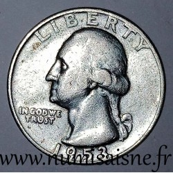 ETATS UNIS - KM 164 - 1/4 DOLLAR 1953 D - Denver - GEORGE WASHINGTON