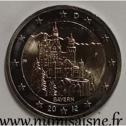 ALLEMAGNE - 2 EURO 2012 F - Stuttgart - BAYERN - Château de Neuschwanstein