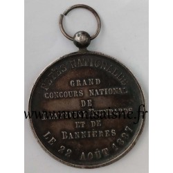 BELGIQUE - MÉDAILLE - GRAND CONCOURS NATIONAL DE DRAPEAUX D'ÉTENDARDS ET DE BANNIÈRES - 1887