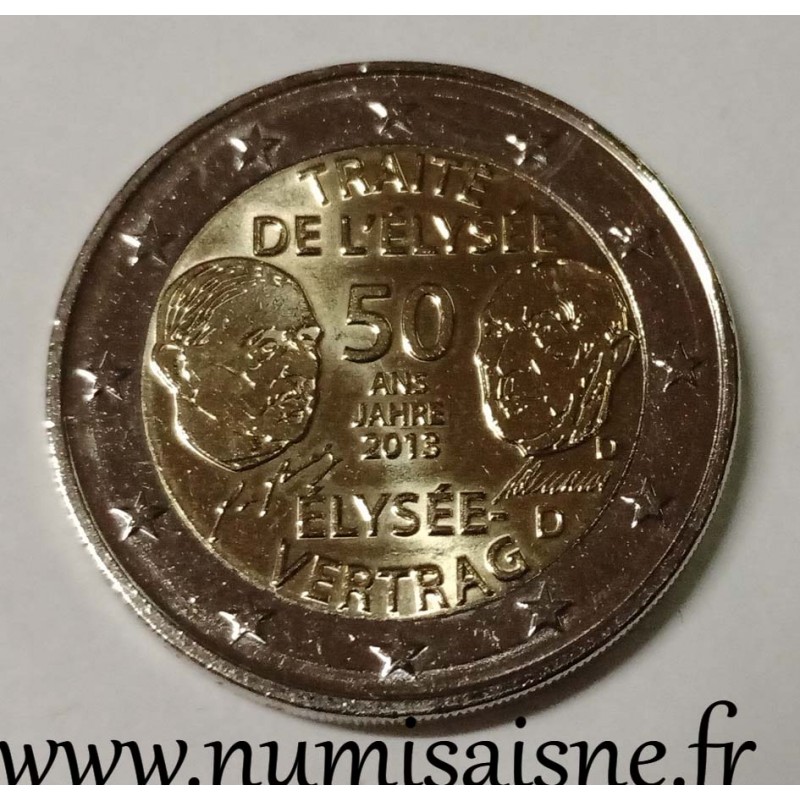 Germany - 2 Euro 2013 D - Munich - Treaty Of ElysÉe