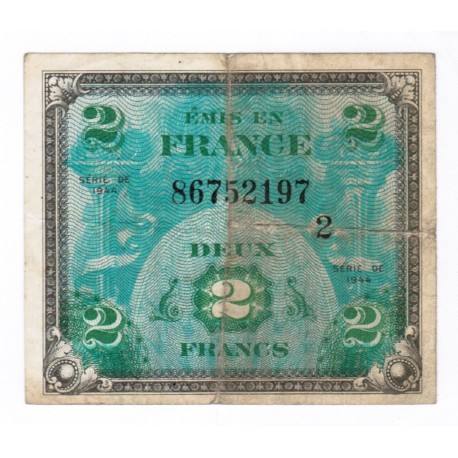 FAY VF 16/02 - 2 FRANCS DRAPEAU - JUIN 1944 - TRES TRES BEAU - PICK 114