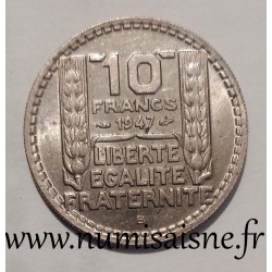 GADOURY 811 - 10 FRANCS 1947 B - Beaumont le Roger - TYPE TURIN - PETITE TÊTE - KM 909.1