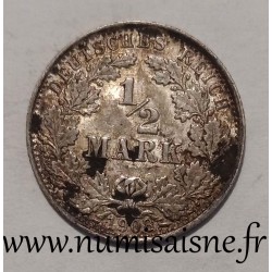 GERMANY - KM 17 - 1/2 MARK 1908 A - Berlin