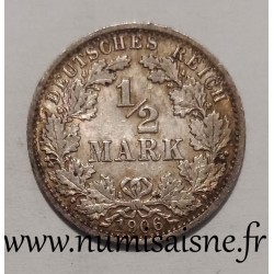 GERMANY - KM 17 - 1/2 MARK 1906 A - Berlin