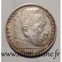 GERMANY - KM 86 - 5 MARK 1935 E - Muldenhütten - Paul von Hindenburg