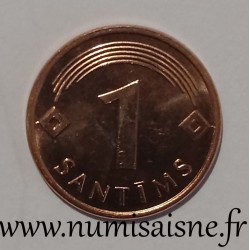 LATVIA - KM 15 - 1 SANTIMS 1997 - Coat of arms