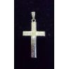 PENDENTIF CROIX OR BLANC - 18 CARATS - 18 BRILLANTS DE 0.40 CARATS