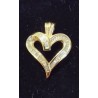 ANHÄNGER AUS GELBGOLD - 18 KARAT - HERZ 39 BRILLANT IN FORM VON ESSSTÄBCHEN (CA. 0,40 CTS INSGESAMT)