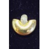 YELLOW GOLD PENDANT - 18 CARATS - BELLIERE ADORNED WITH 13 BRILLIANTS