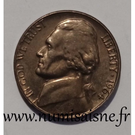 VEREINIGTE STAATEN - KM A 192 - 5 CENTS 1964 D - Denver  - THOMAS JEFFERSON