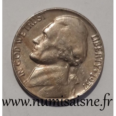 ETATS UNIS - KM A 192 - 5 CENTS 1957 - Philadelphie - THOMAS JEFFERSON