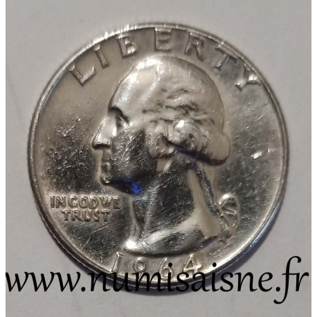 ETATS UNIS - KM A 164 a - 1/4 DOLLAR 1964 - GEORGE WASHINGTON