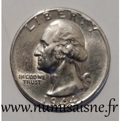 ETATS UNIS - KM 164 - 1/4 DOLLAR 1944 - Philadelphie - GEORGE WASHINGTON