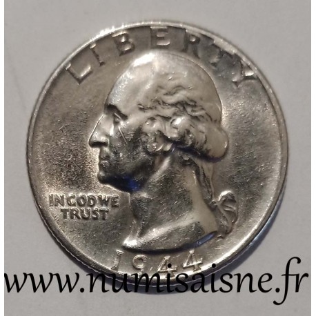 ETATS UNIS - KM 164 - 1/4 DOLLAR 1944 - Philadelphie - GEORGE WASHINGTON