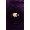 WHITE GOLD RING - 18 CARATS - 9 SPARKLES (0.03 CARAT) - SIZE 51