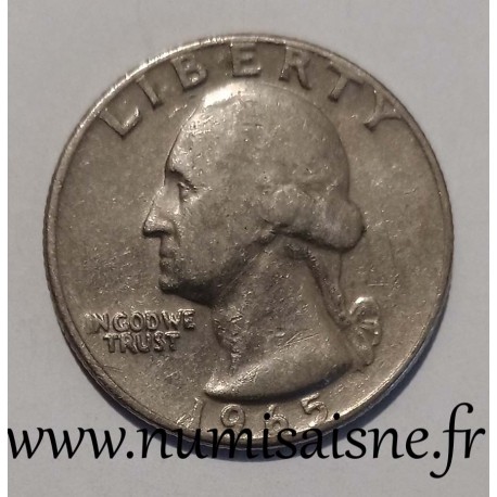 ETATS UNIS - KM A 164 a - 1/4 DOLLAR 1965 - Philadelphie - GEORGE WASHINGTON