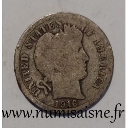 VEREINIGTE STAATEN -  KM 113 - 1 DIME 1916 - Philadelphia - BARBER