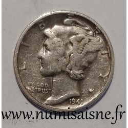 ÉTATS UNIS - KM 140 - 1 DIME 1941 - Philadelphie - MERCURY