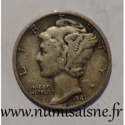 ÉTATS UNIS - KM 140 - 1 DIME 1941 D - Denver - MERCURY