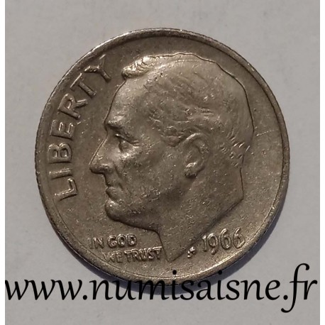 VEREINIGTE STAATEN - KM 195 - 1 DIME 1966 - Philadelphia - ROOSEVELT