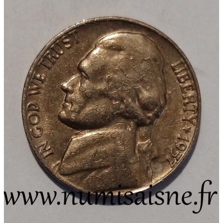 VEREINIGTE STAATEN - KM A 192 - 5 CENTS 1957 D - Denver  - THOMAS JEFFERSON