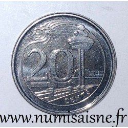 SINGAPOUR - KM 347 - 20 CENTS 2014 - Aéroport de Changi