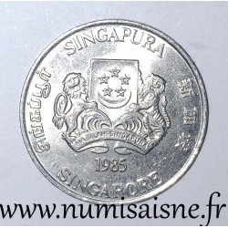 SINGAPOUR - KM 52 - 20 CENTS 1985 - Calliandre