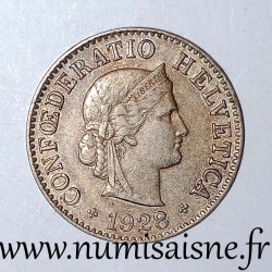 SWITZERLAND - KM 26 - 5 RAPPEN 1928 B