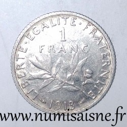 FRANKREICH - KM 844 - 1 FRANC 1913 - TYP SÄMANN