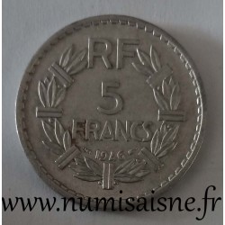 GADOURY 766 - 5 FRANCS 1946 - TYPE LAVRILLIER ALU - KM 888