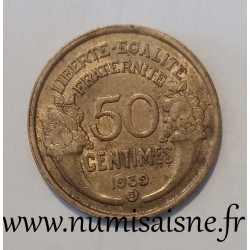 FRANKREICH - KM 894 - 50 CENTIMES 1939 B - Bruxelles - TYP MORLON