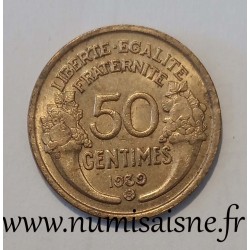 FRANCE - KM 894 - 50 CENTIMES 1939 B - Bruxelles - TYPE MORLON