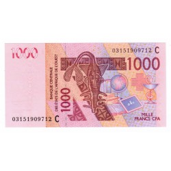 WEST AFRICAN STATES - PICK 315 Ca  - 1.000 FRANCS 2003 - B C E A O