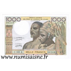 WEST AFRICAN STATES - IE HOW - PICK 103 A L  - 1.000 FRANCS (1977)