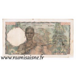 FRENCH WEST AFRICA - PICK 42 - 1.000 FRANCS - 28/10/1954