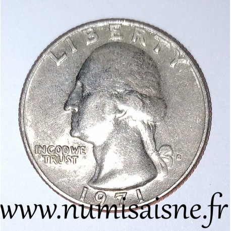 ETATS UNIS - KM A 164 a - 1/4 DOLLAR 1971 D - Denver - GEORGE WASHINGTON