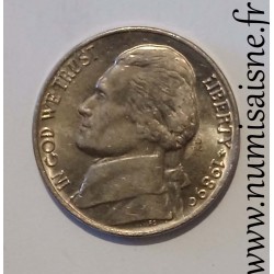 VEREINIGTE STAATEN - KM 192 - 5 CENTS 1989 D - Denver  - THOMAS JEFFERSON