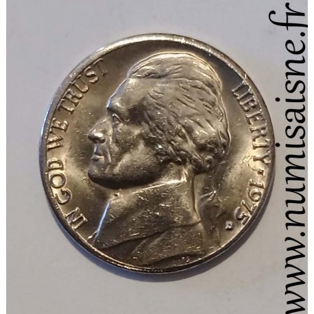 ETATS UNIS - KM 192 - 5 CENTS 1975 D - Denver - THOMAS JEFFERSON