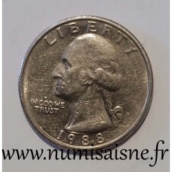 ETATS UNIS - KM A 164a - 1/4 DOLLAR 1988 P - Philadelphie