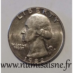 ETATS UNIS - KM A 164a - 1/4 DOLLAR 1982 D - Denver