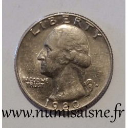 ETATS UNIS - KM A 164a - 1/4 DOLLAR 1980 D - Denver