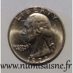 ETATS UNIS - KM A 164 a - 1/4 DOLLAR 1972 - Philadelphie - GEORGE WASHINGTON