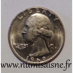 ETATS UNIS - KM 164 a - 1/4 DOLLAR 1969 D - Denver - GEORGE WASHINGTON