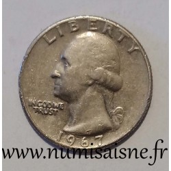 ETATS UNIS - KM 164 a - 1/4 DOLLAR 1967 - Philadelphie - GEORGE WASHINGTON